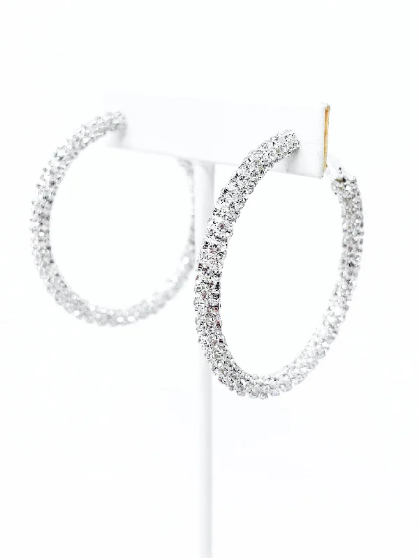 CZ Micropaved Hoop Earrings