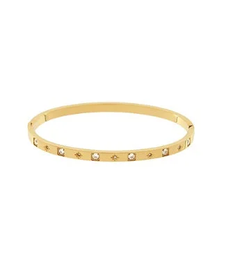 Star & Stone Station Bangle Bracelet