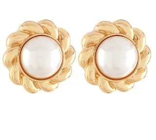 Classic Luxe Button Earrings