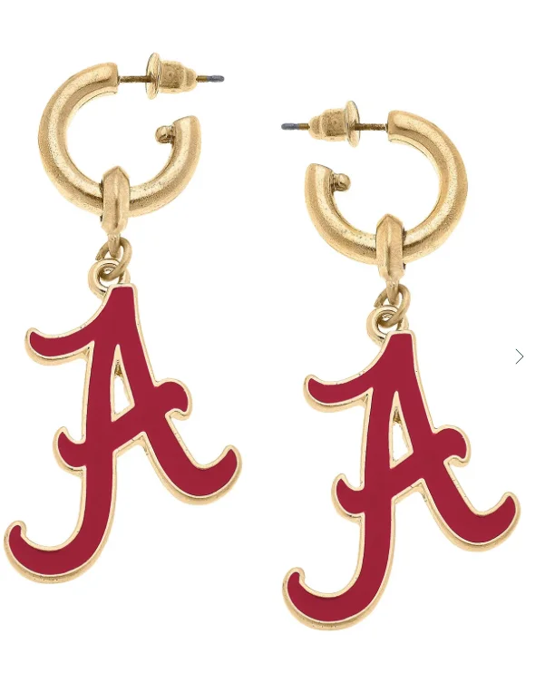 Alabama Crimson Tide Earrings - Canvas Style