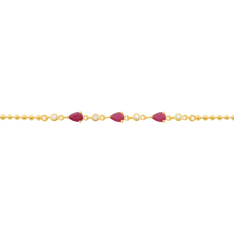 14K GOLD DIAMOND RUBY ALIX BRACELET