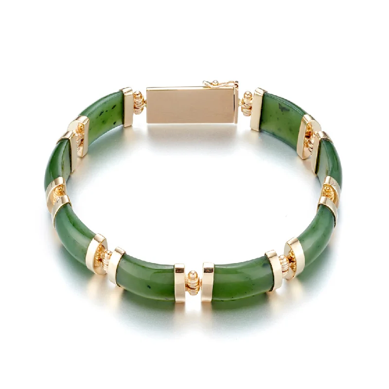 Josephine Bracelet in Green Nephrite Jade