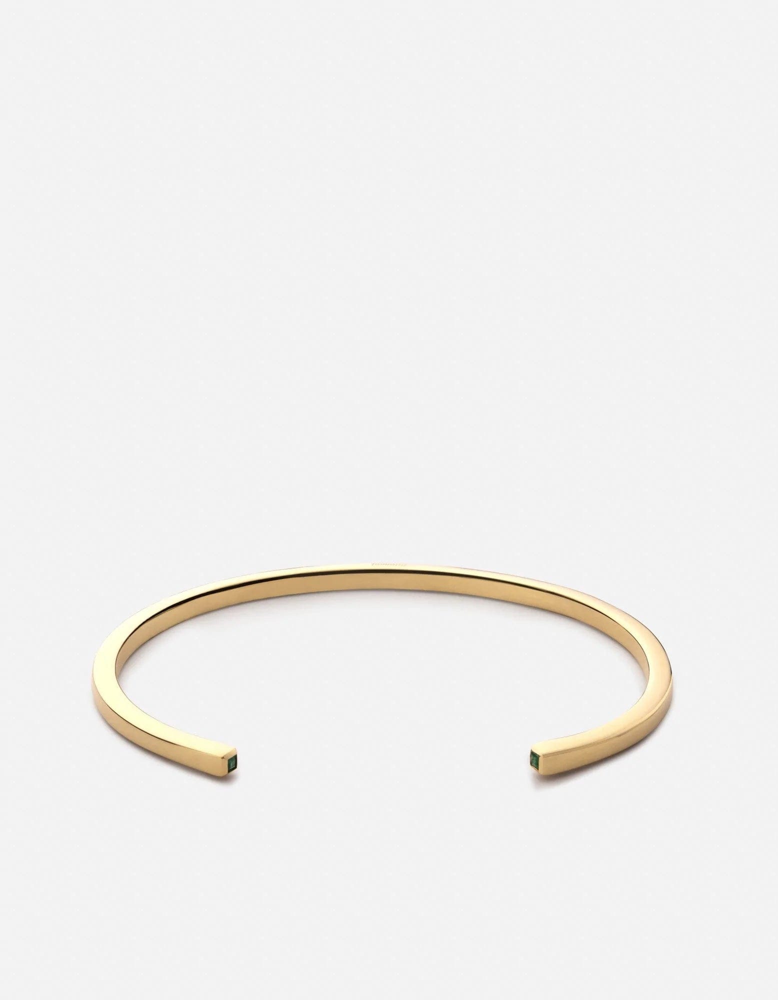 3mm Arbor Cuff, Gold Vermeil/Emerald