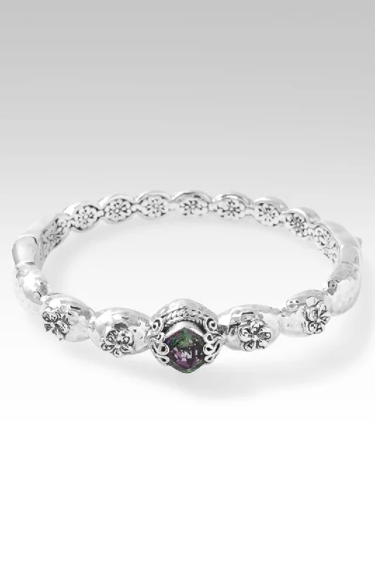 Blooming Joy Bangle™ in Chrome Chameleon™ Mystic Quartz