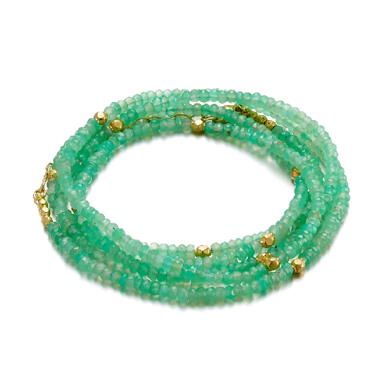 Chrysoprase Five-Wrap Bracelet