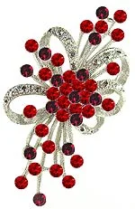 Crystal Brooch, Flower with Ribbons #5A84750-5