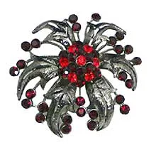 Crystal Fllower Spray Brooch   #5A84750-4