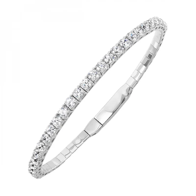 Flexible Diamond Bangle Bracelet, 2.0cttw