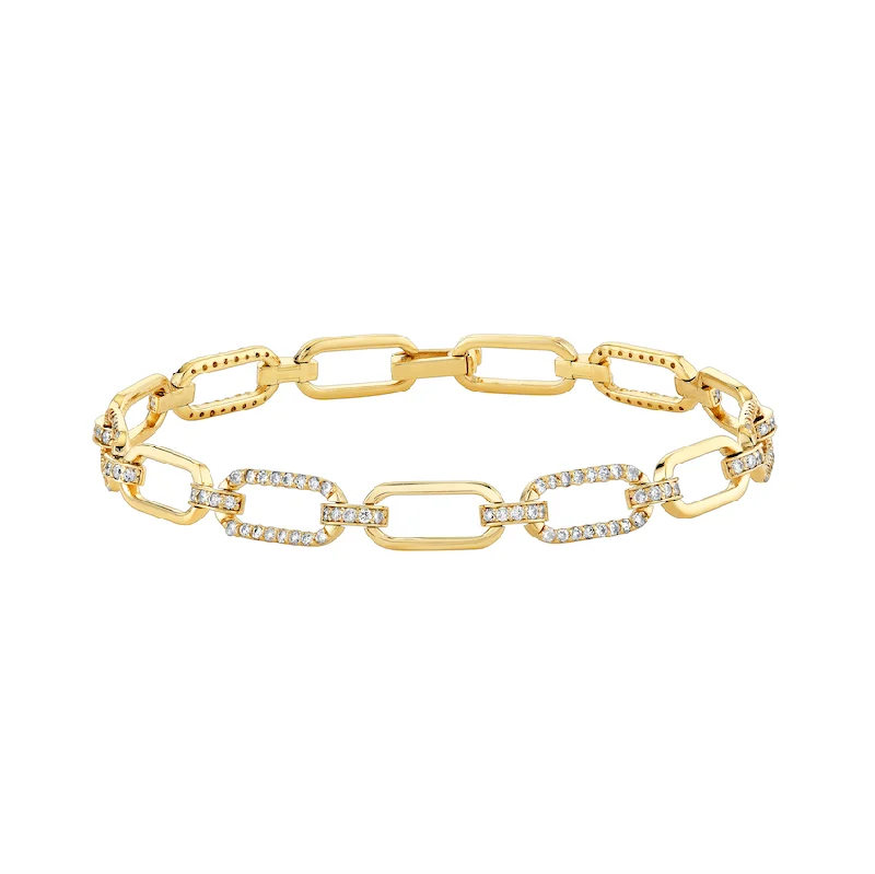 Diamond Paperclip Bracelet