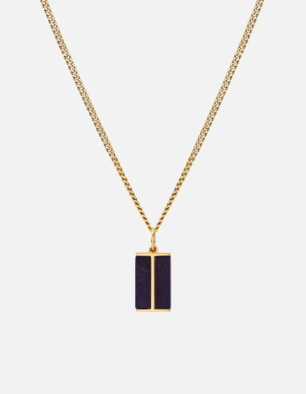 Duo Lapis Necklace, Gold Vermeil