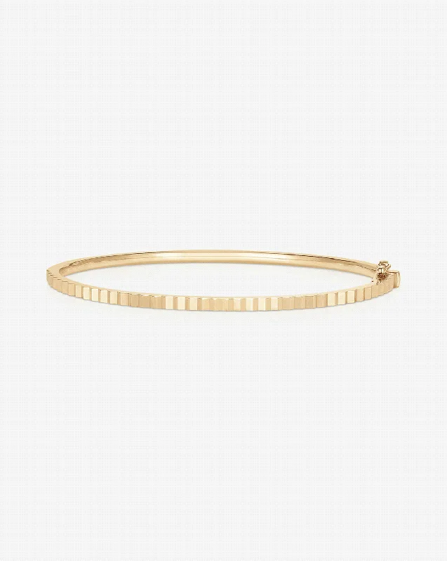 Fluted Gold Bangle