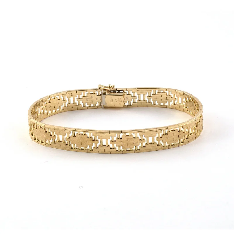 Italian Textured Gold Bracelet