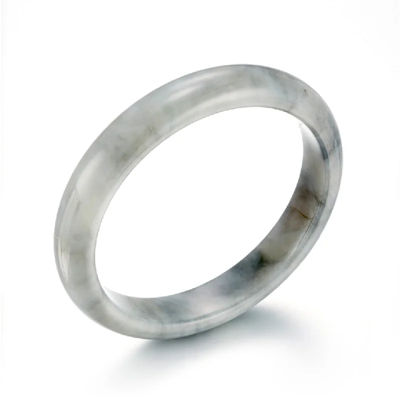 59mm Gray-Platinum Jadeite Bangle