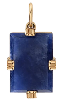 Lennox Pendant w/ Sodalite Stone, Gold Vermeil