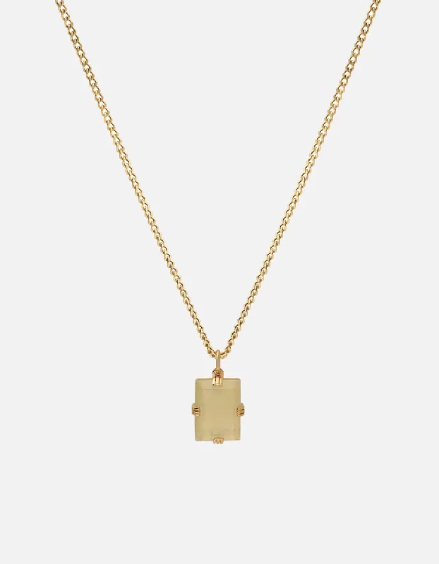 Lennox Quartz Necklace, Gold Vermeil