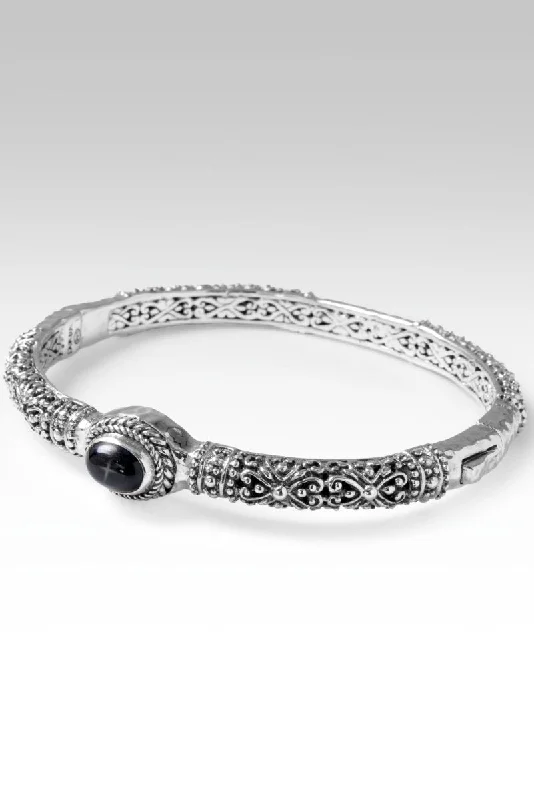 Let Promises Shine Bangle™ in Black Star Diopside