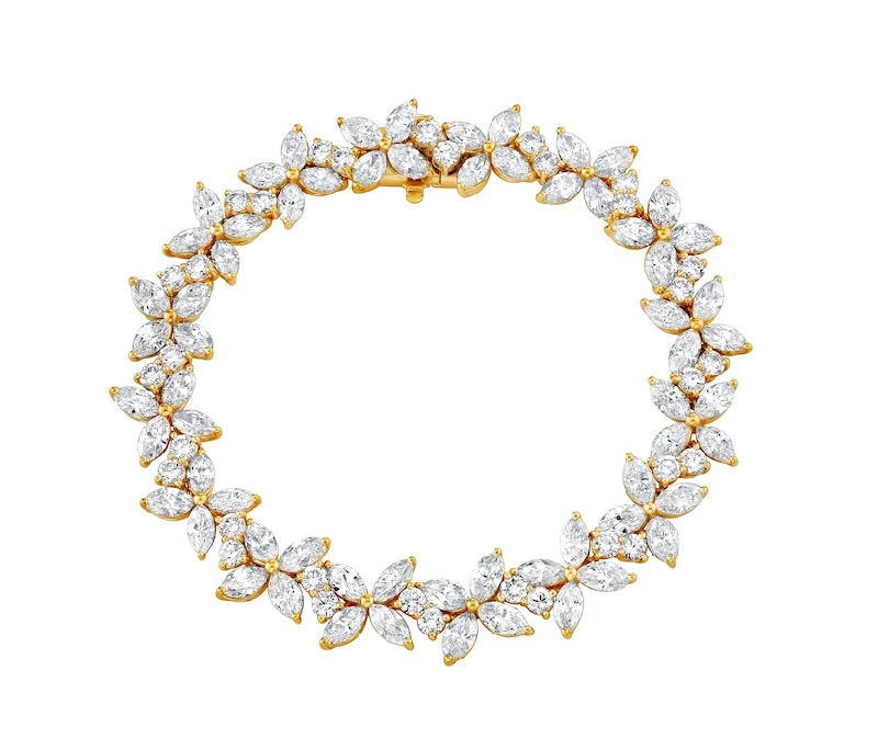 Marquise Flower Tennis Bracelet