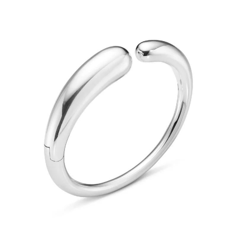 Silver Mercy Hinged Bangle