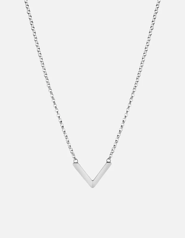 Mini Angular Necklace, Sterling Silver