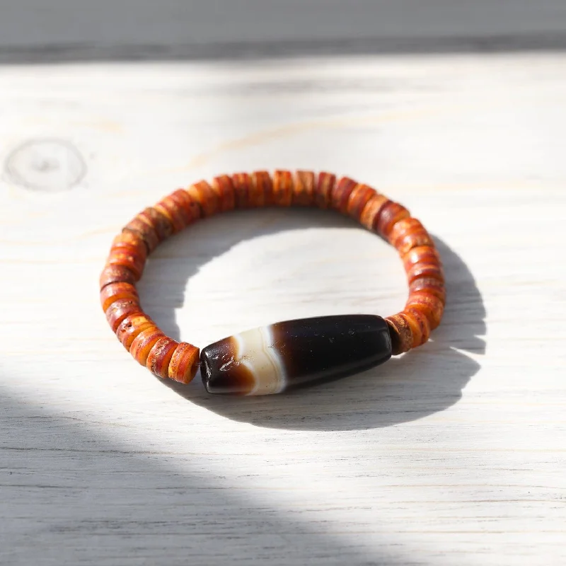 Mother of Dzi Ancient Agate Bracelet