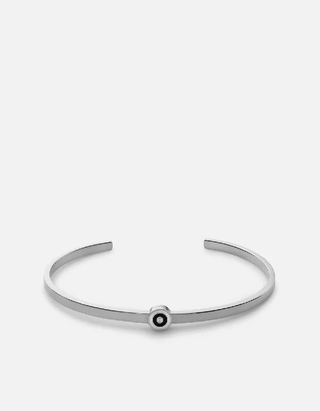 Opus Sapphire Cuff, Sterling Silver/Black