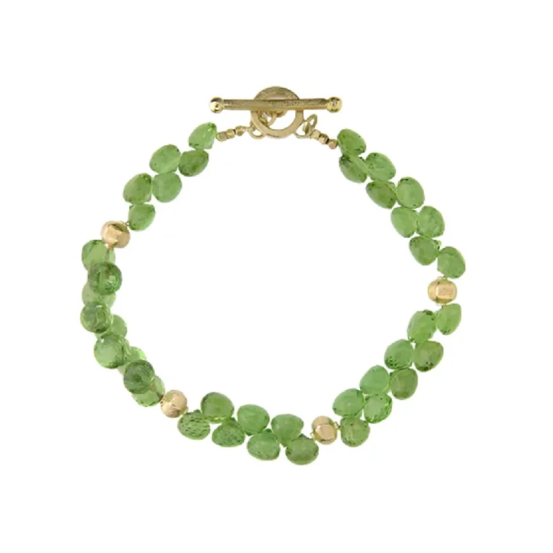 Peridot Briolette Bracelet