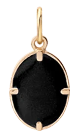 Portal Pendant w/ Black Enamel, Gold Vermeil