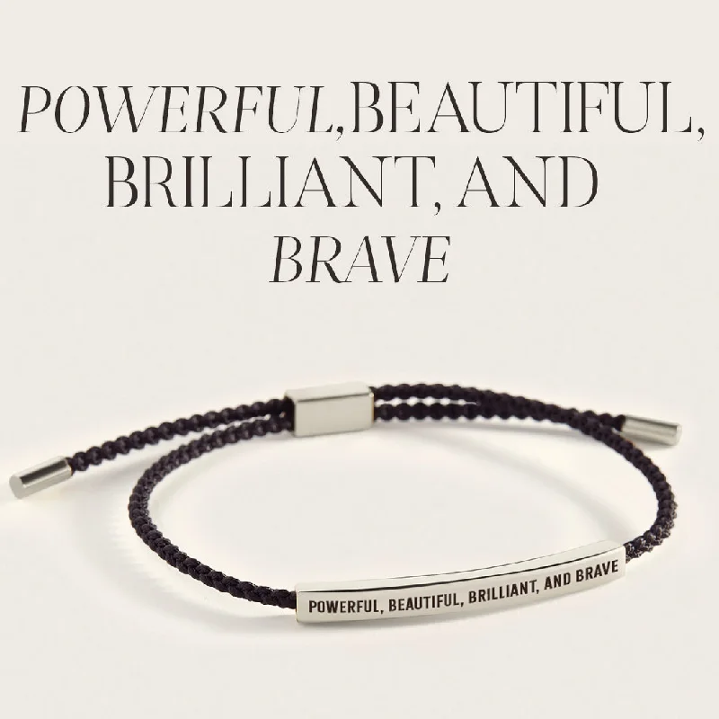 Powerful, Beautiful, Brilliant, and Brave Inspire Bracelet