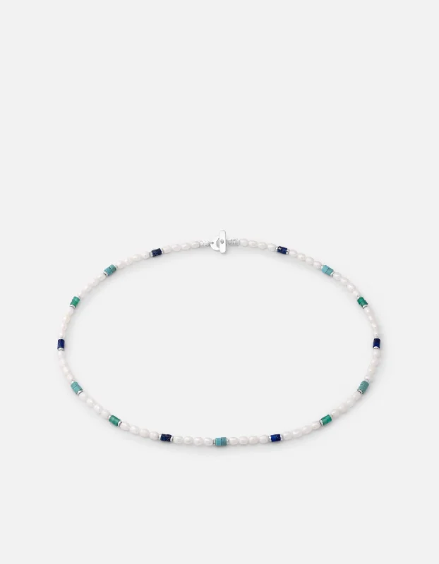 Ravi Pearl Choker, Sterling Silver