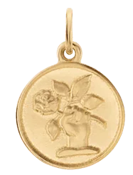 Rose Pendant, Gold Vermeil