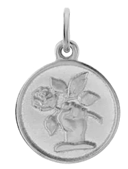 Rose Pendant, Sterling Silver