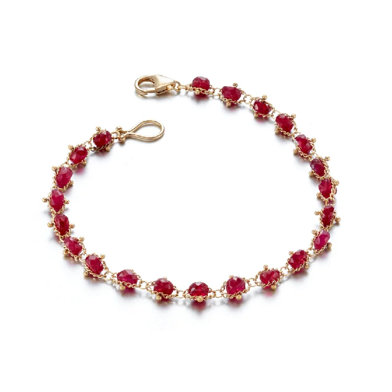 Ruby Textile Bracelet