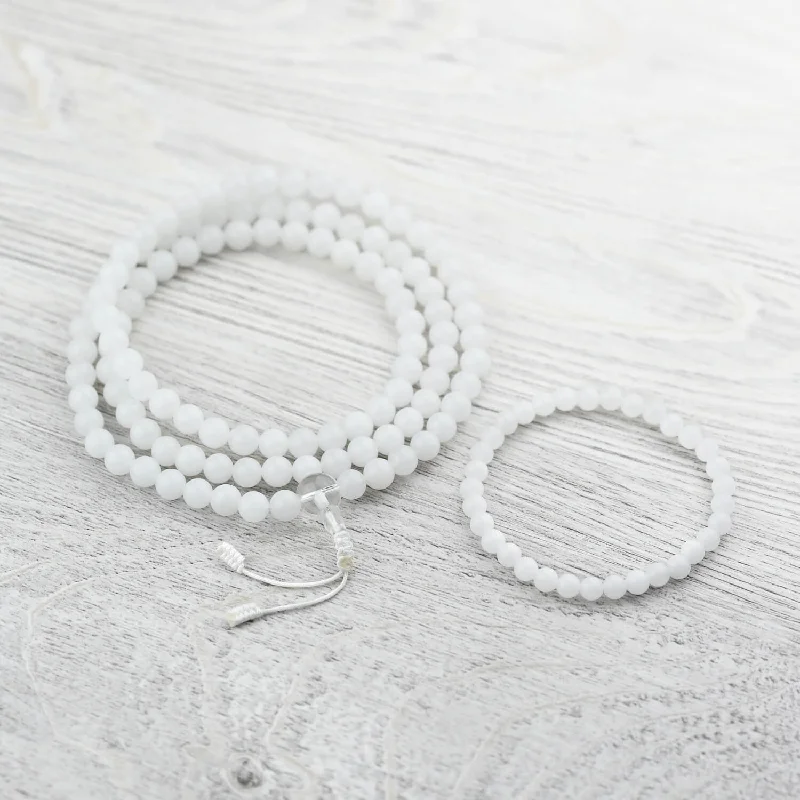 Selenite Inner Light Mala & Bracelet Set