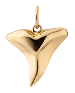 Shark Tooth Pendant, Gold Vermeil, Polished