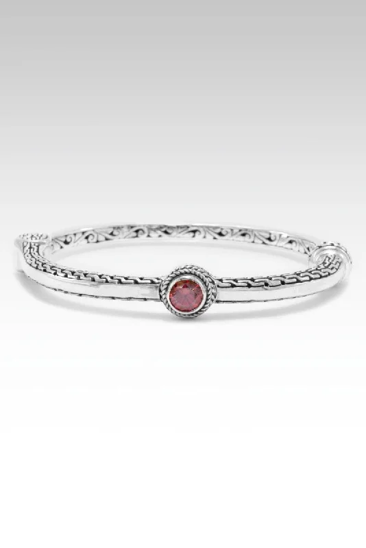 Light of Hope Bangle™ in Red Velvet Mystic Moissanite