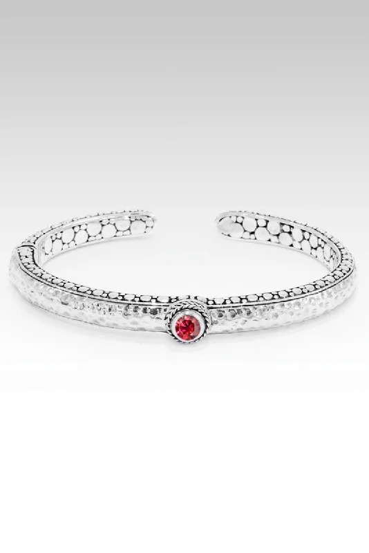 Display Of Faith Cuff™ in Red Velvet Mystic Moissanite