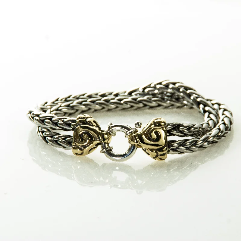 Swirl Bracelet with 14K Gold