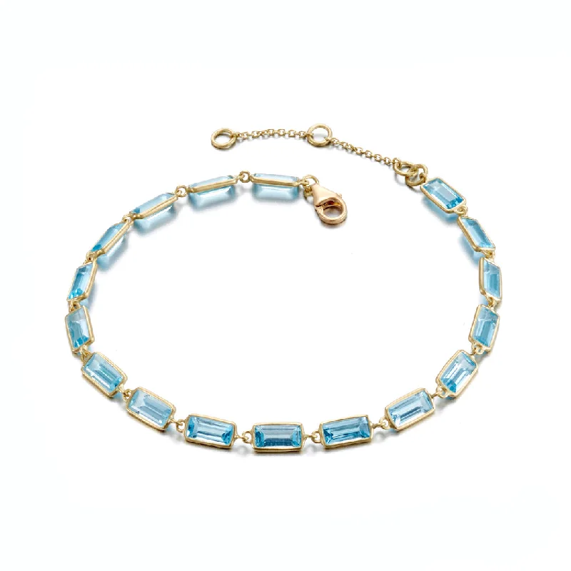 Swiss Blue Topaz Stiletto Bracelet