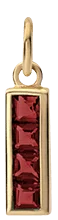 Totem 4 Stone Pendant, Red Garnet, Gold Vermeil