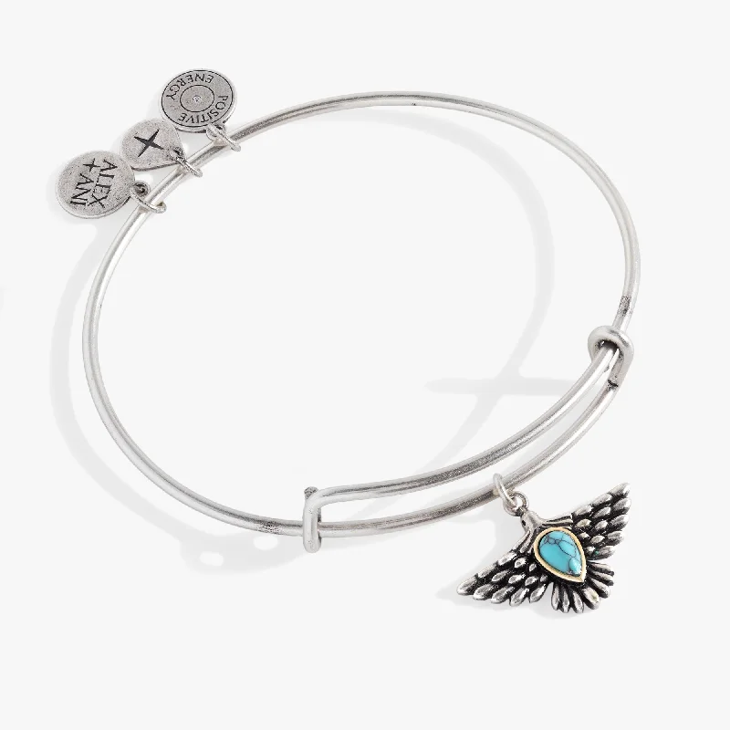 Turquoise Eagle Charm Bangle