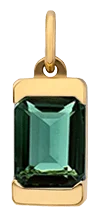 Valor Pendant w/ Green Quartz Stone, Gold Vermeil