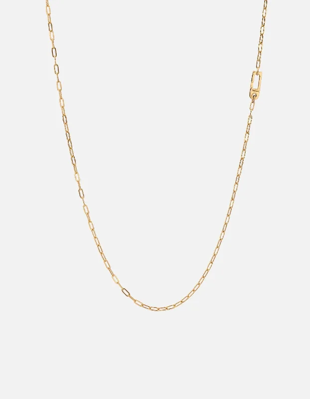 Volt Link Annex Clasp Necklace, Gold Vermeil