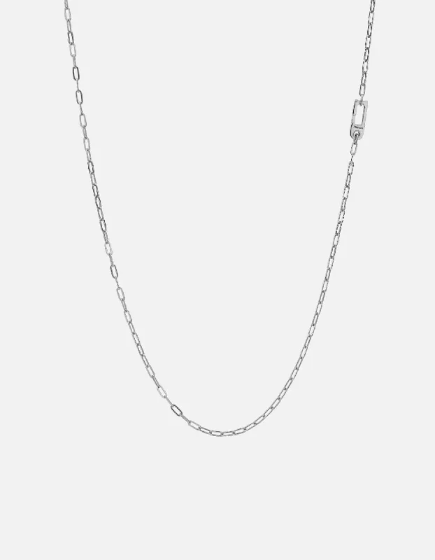 Volt Link Annex Clasp Necklace, Sterling Silver