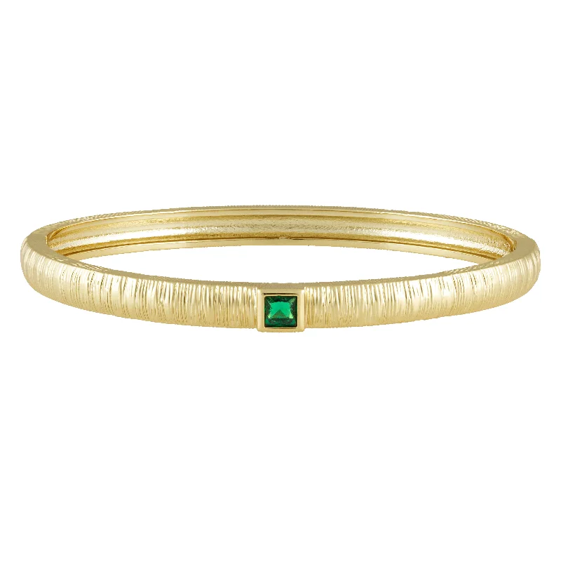 Winnie Cz Bangle - Emerald