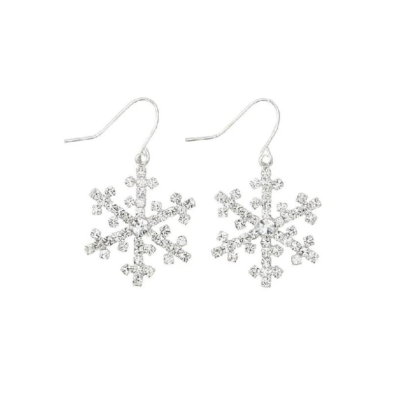 Periwinkle by Barlow : Stunning Crystal Snowflakes - Earrings