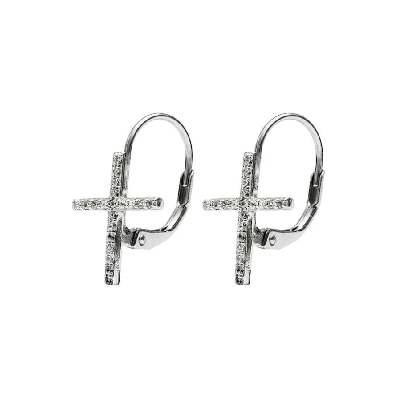 CROSS - EARRINGS - SILVER