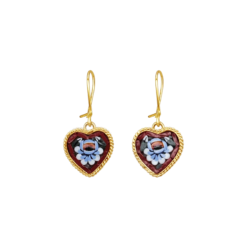 EARRINGS - MICROMOSAIC JEWELRY - GOLDEN SILVER