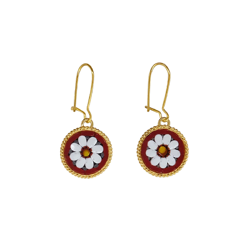 EARRINGS - MICROMOSAIC JEWELRY - GOLDEN SILVER