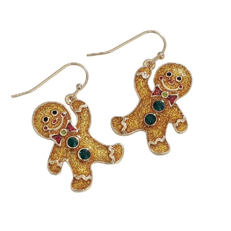 Periwinkle by Barlow :  Gingerbread Man - Earrings