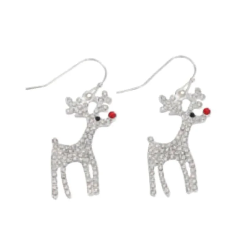 Periwinkle by Barlow : Sparkling Crystal Rudolphs - Earrings